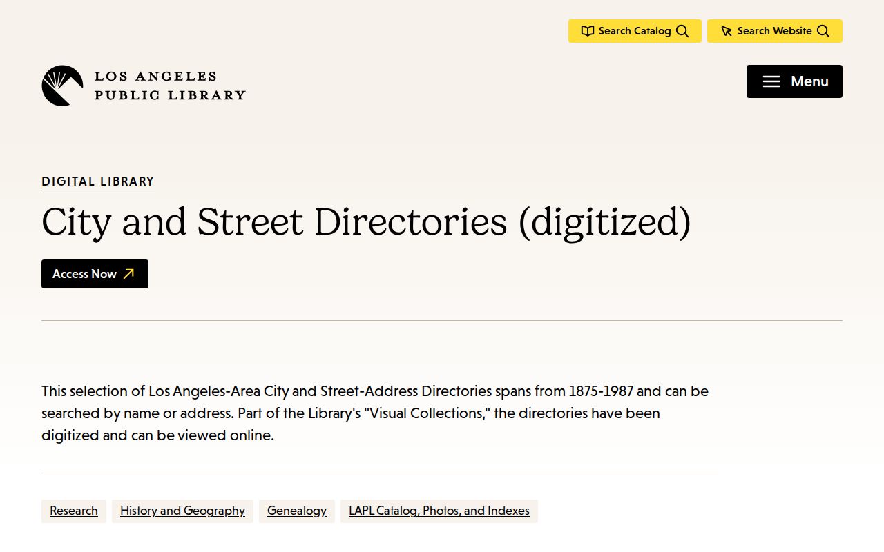 Calabasas city directory digitized Los Angeles city and street directories