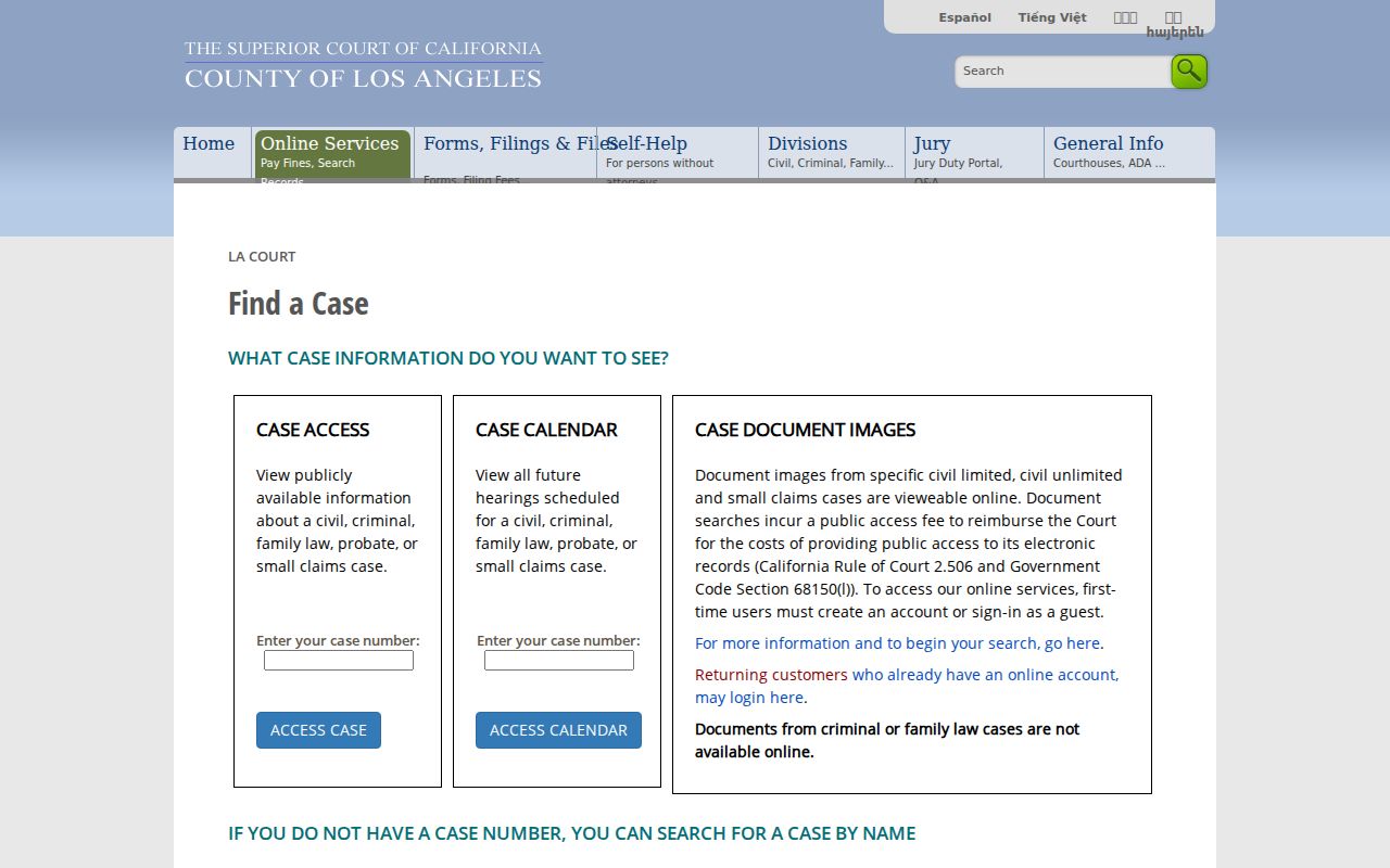 Calabasas residents directory Los Angeles court case search
