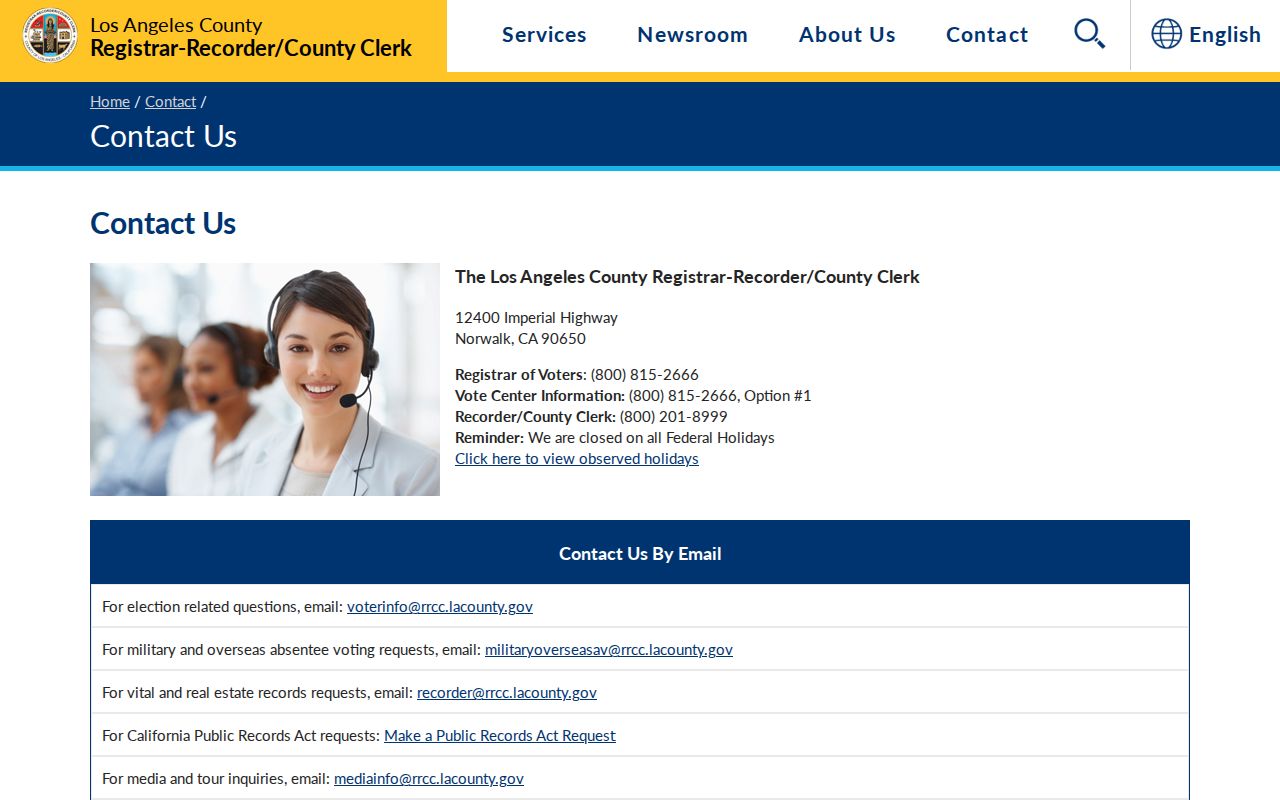 Calabasas neighbors Los Angeles County recorder contact routes